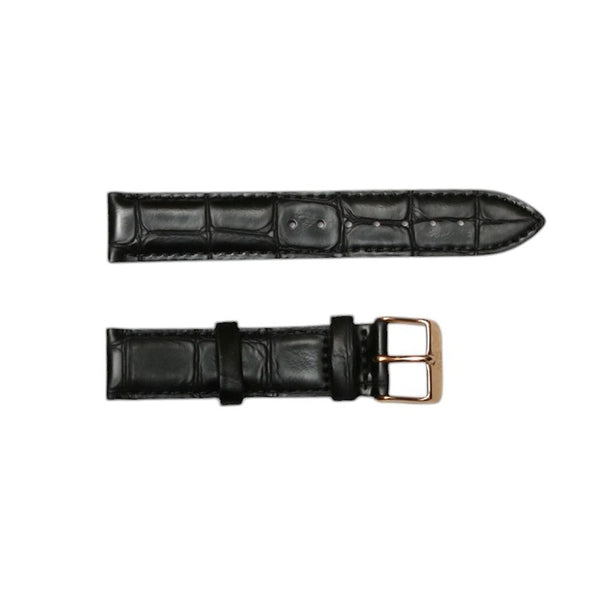 ダニエルウェリントン DANIEL WELLINGTON 替えベルト腕時計用 ラグ幅18mm dw00200041 レザー ブラック クロコダイル型押し